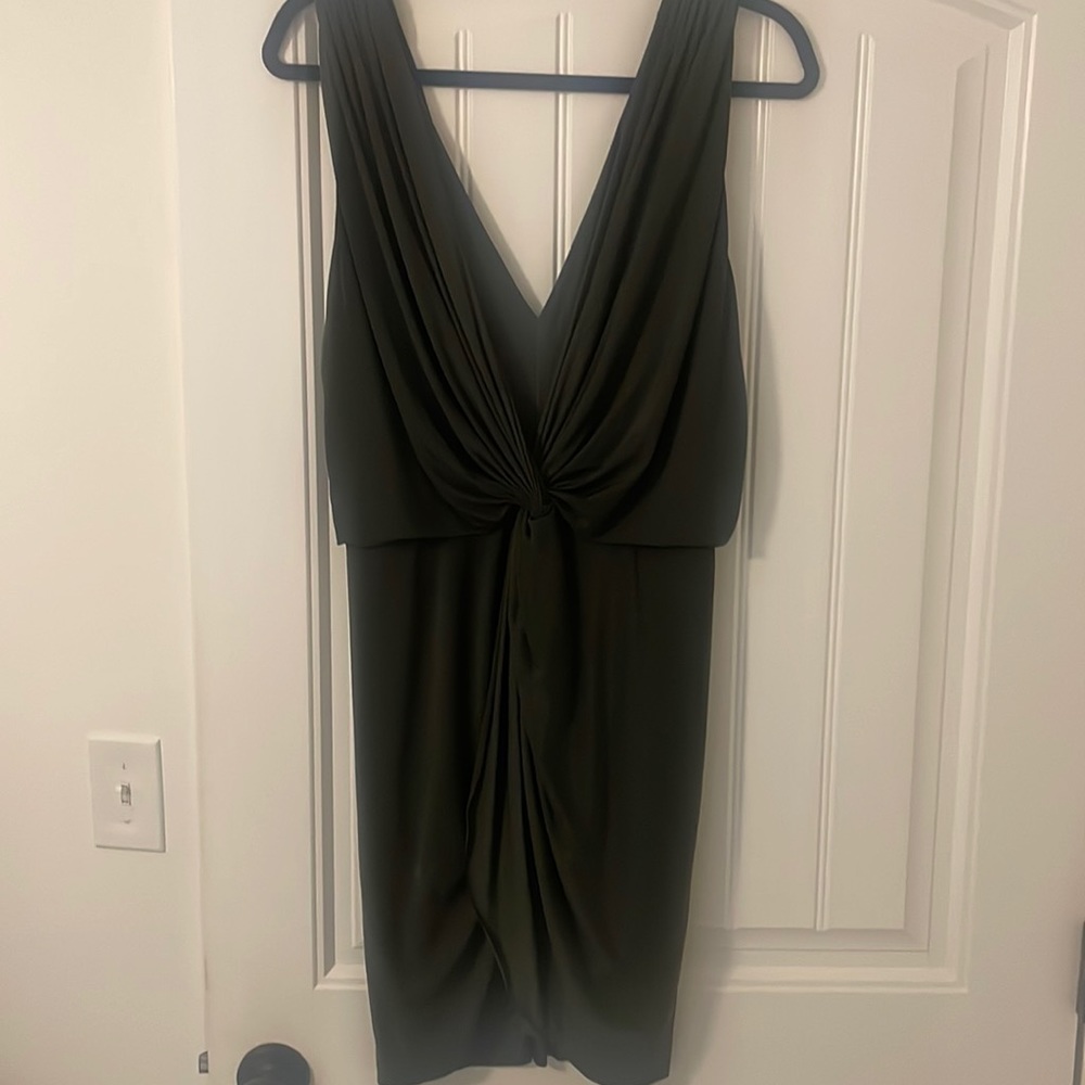 Green fitted cocktail dress